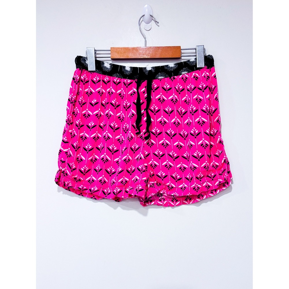 JASMINE ROSE Pink Floral Print Pajama Lounge Sleep Shorts Medium